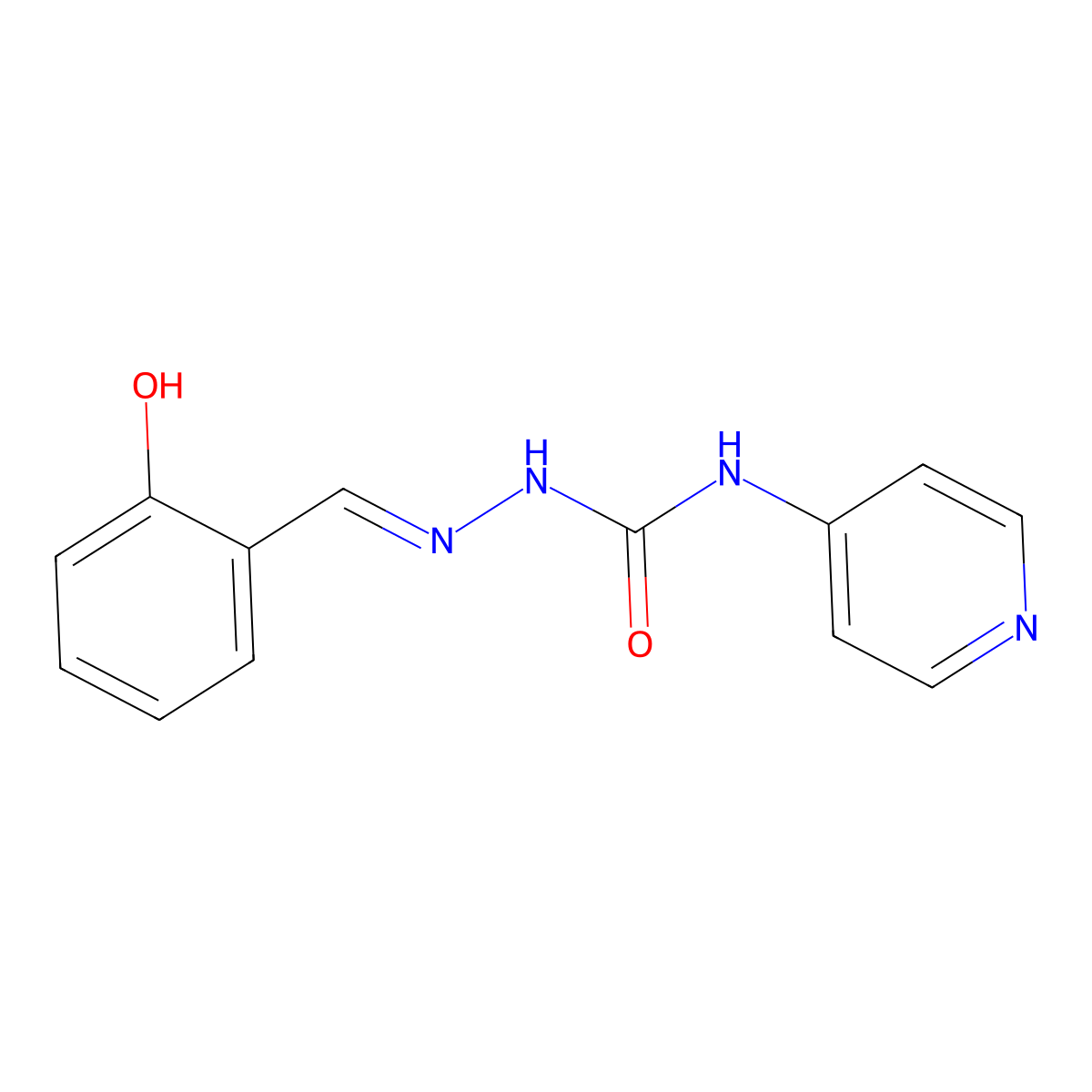 2-[(2-hydroxyphenyl)methylene]-N-(4-pyridinyl)-1-hydrazinecarboxamide molecular structure, CAS 1450600-77-7