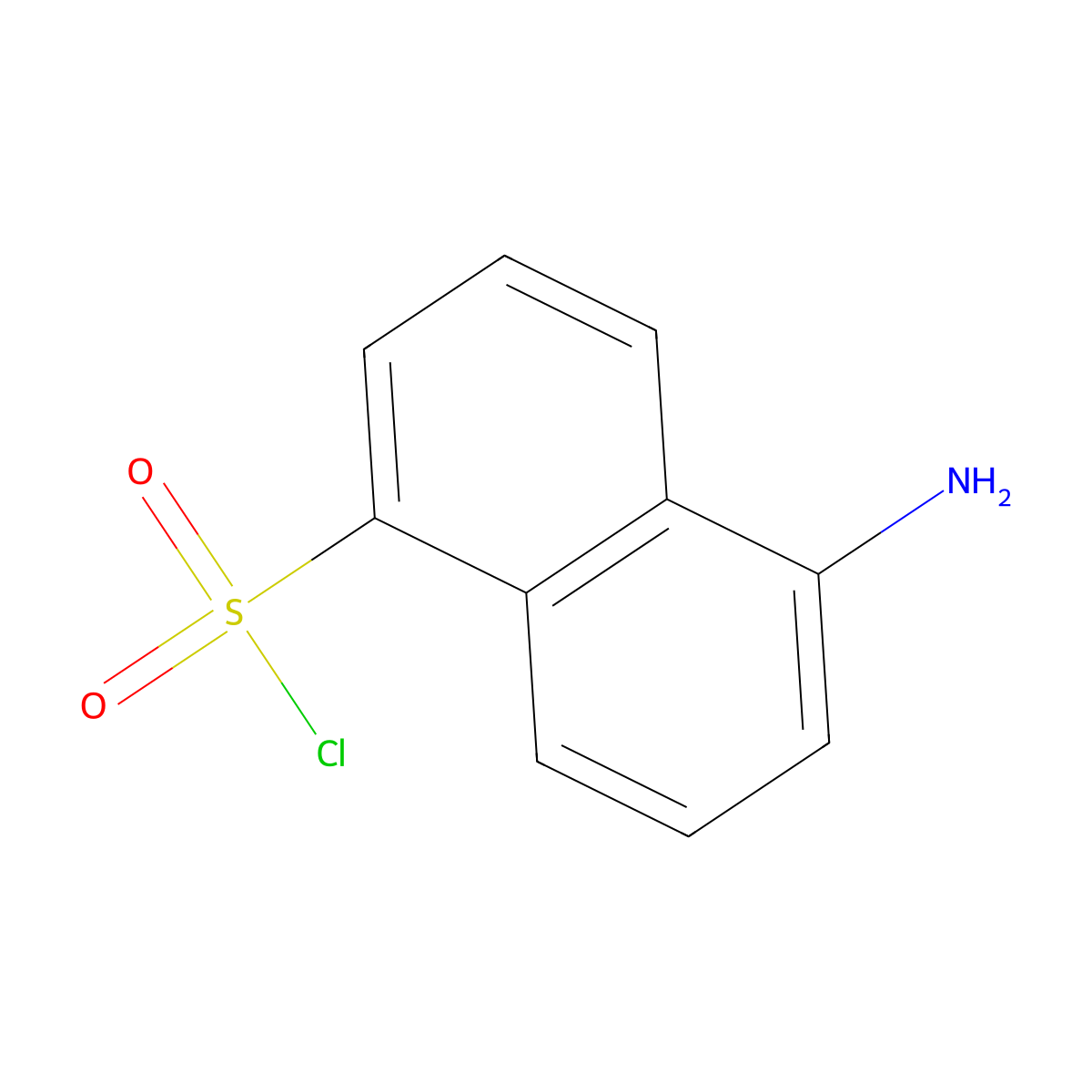 5-aminonaphthalene-1-sulfonyl Chloride molecular structure, CAS 145061-31-0