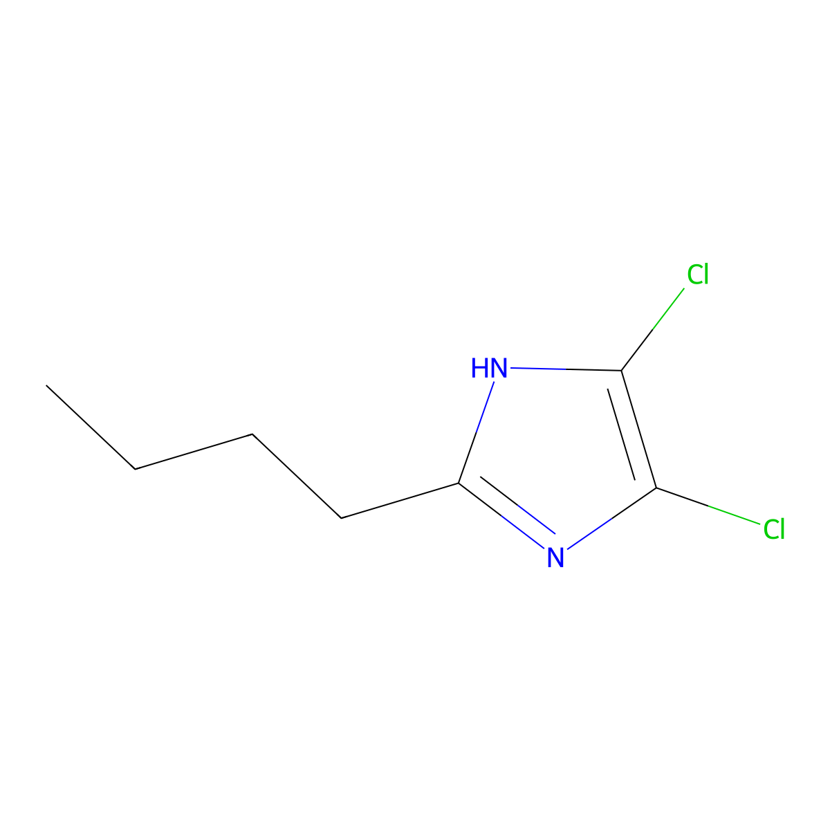 2-Butyl-4,5-dichloro-1H-imidazole molecular structure, CAS 145061-99-0
