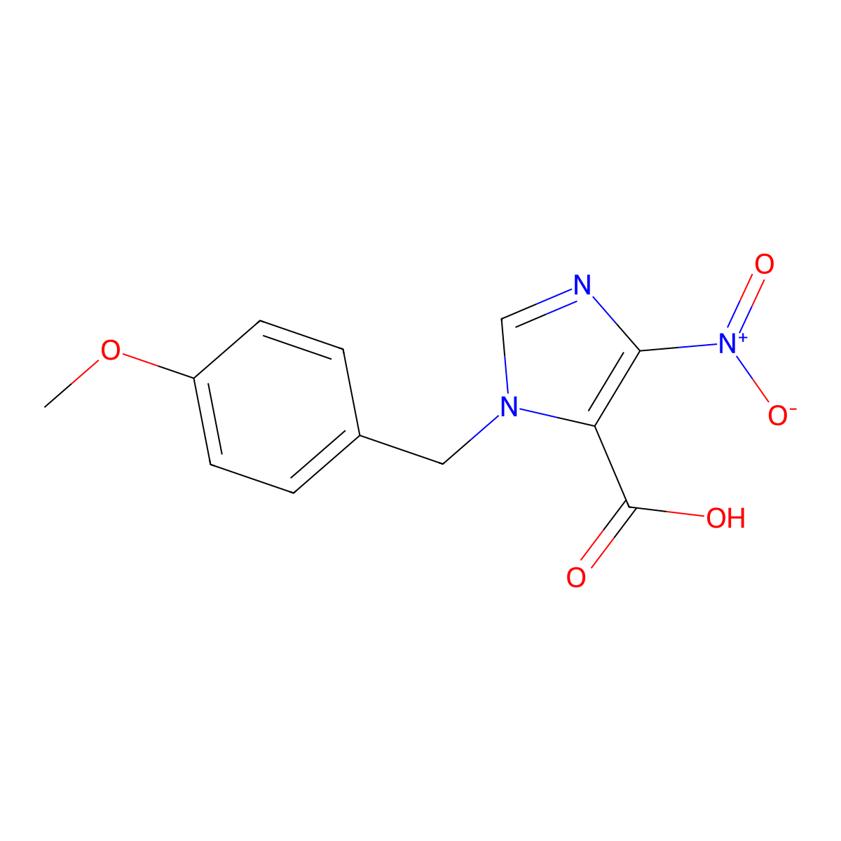 1-(4-Methoxybenzyl)-4-nitro-1H-imidazole-5-carboxylic acid molecular structure, CAS 1450627-92-5