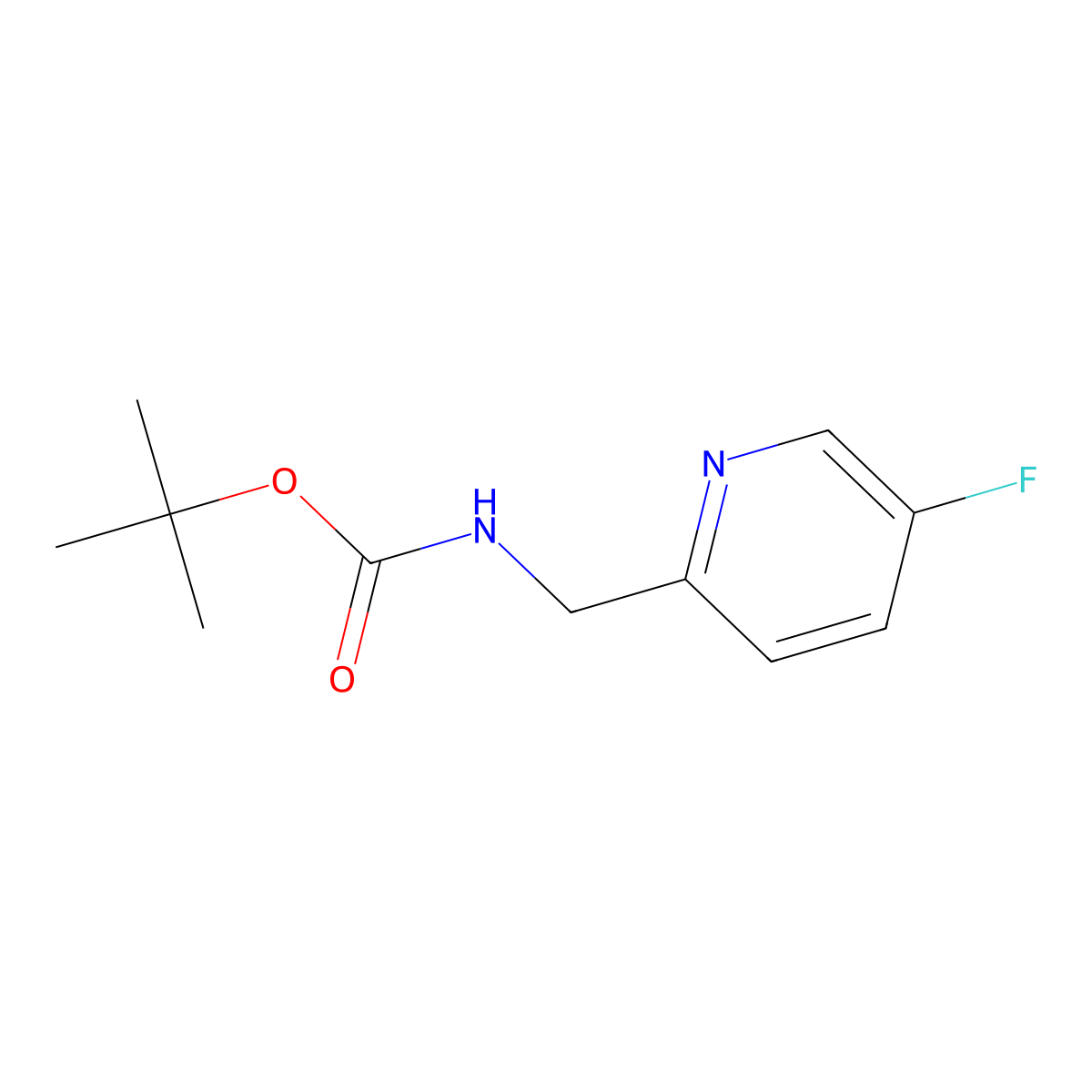 tert-Butyl ((5-fluoropyridin-2-yl)methyl)carbamate molecular structure, CAS 1450633-63-2