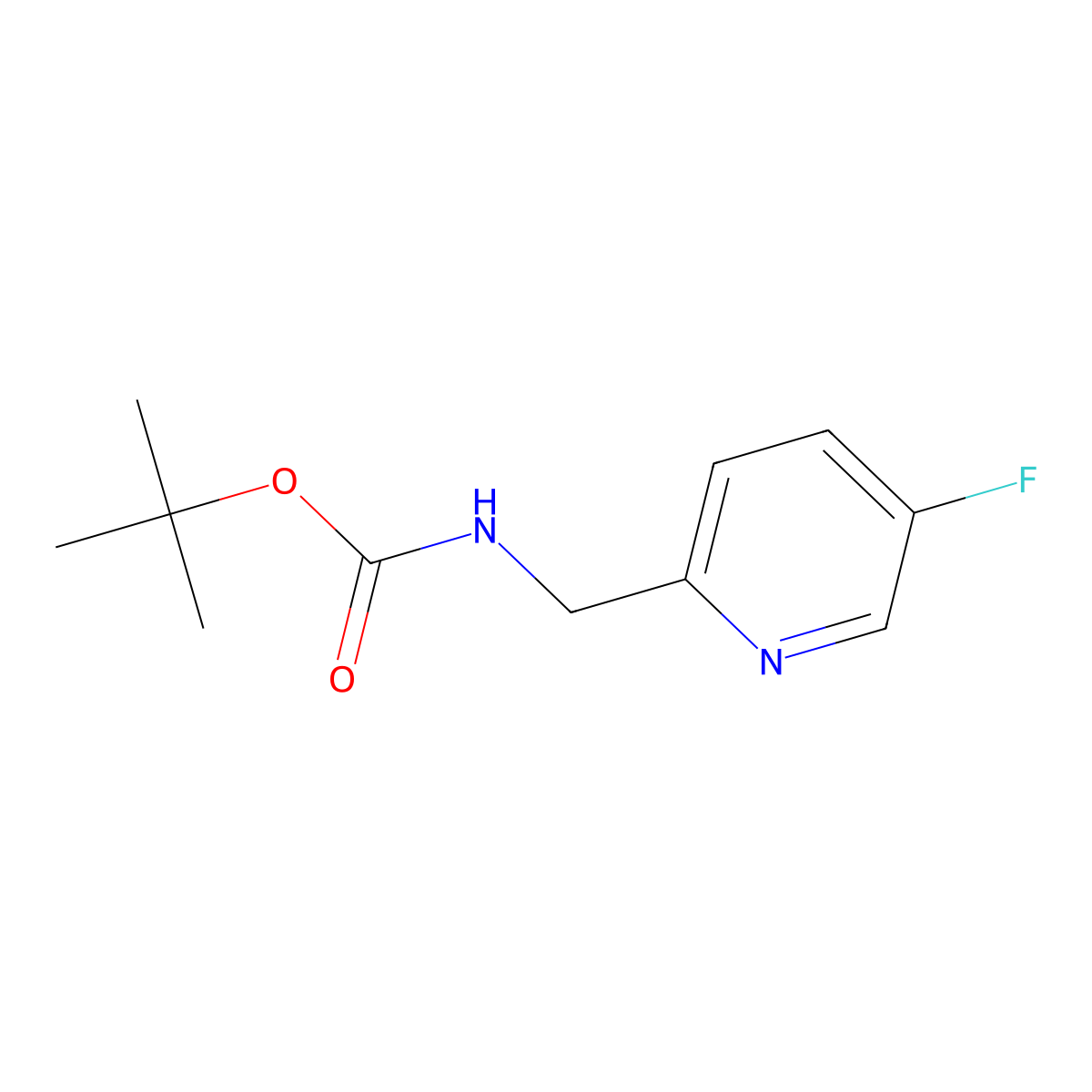 tert-Butyl ((5-fluoropyridin-2-yl)methyl)carbamate molecular structure, CAS 1450633-63-2