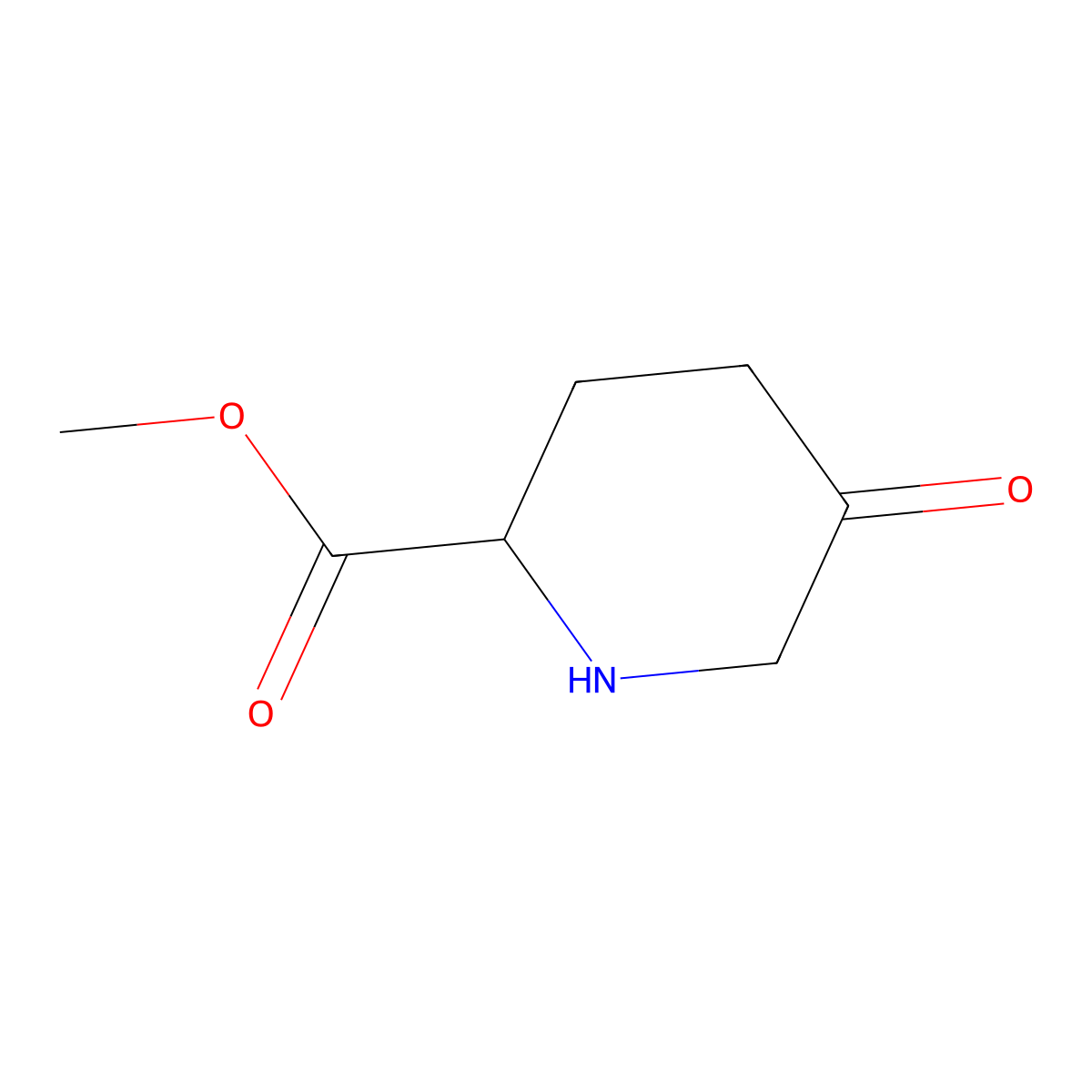 Methyl 5-oxopiperidine-2-carboxylate molecular structure, CAS 1450633-81-4