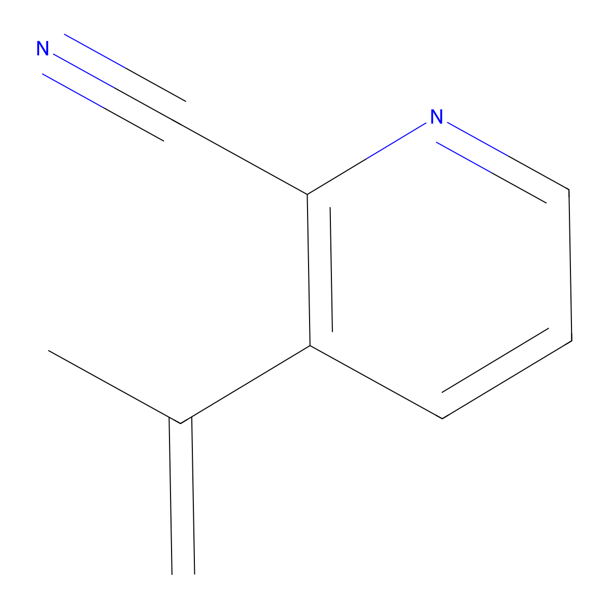 3-(Prop-1-en-2-yl)picolinonitrile molecular structure, CAS 1450634-01-1