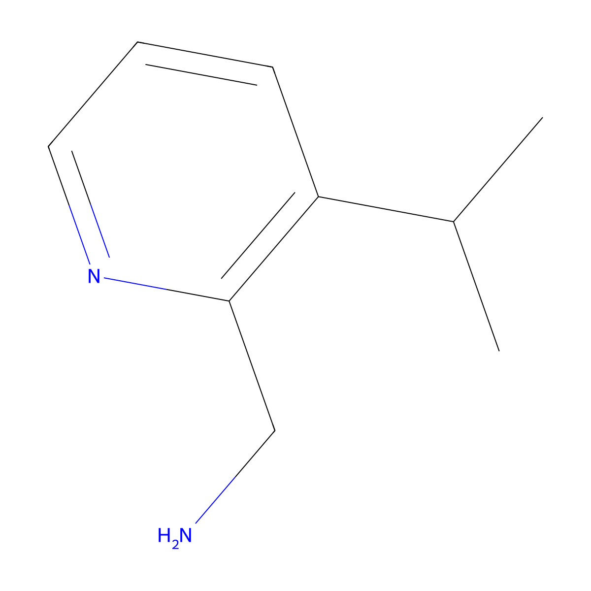 (3-Isopropylpyridin-2-yl)methanamine molecular structure, CAS 1450634-83-9