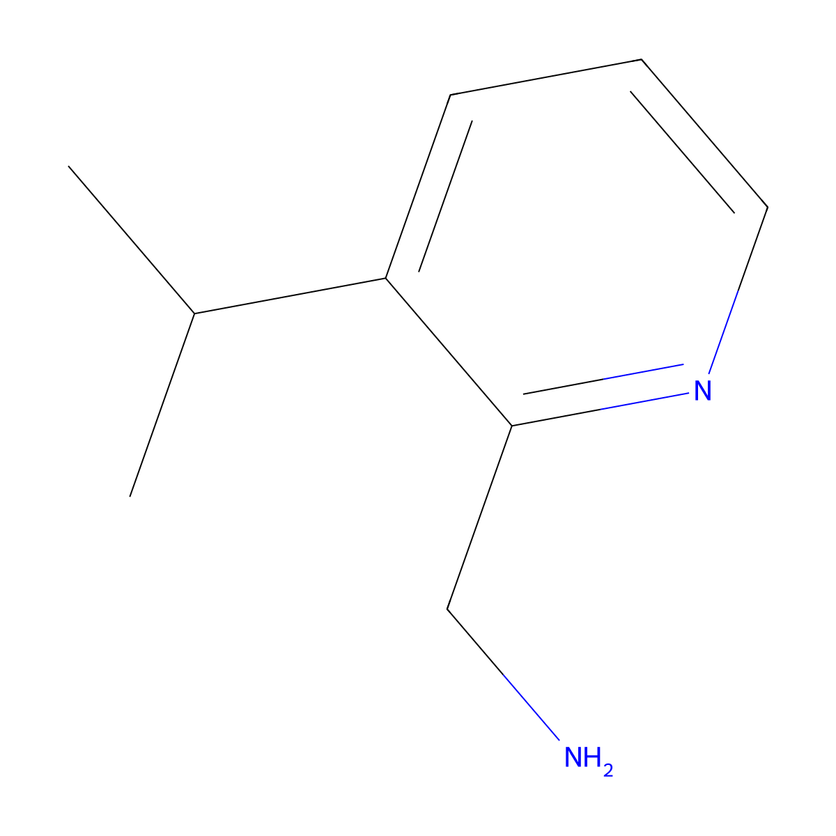 (3-Isopropylpyridin-2-yl)methanamine molecular structure, CAS 1450634-83-9