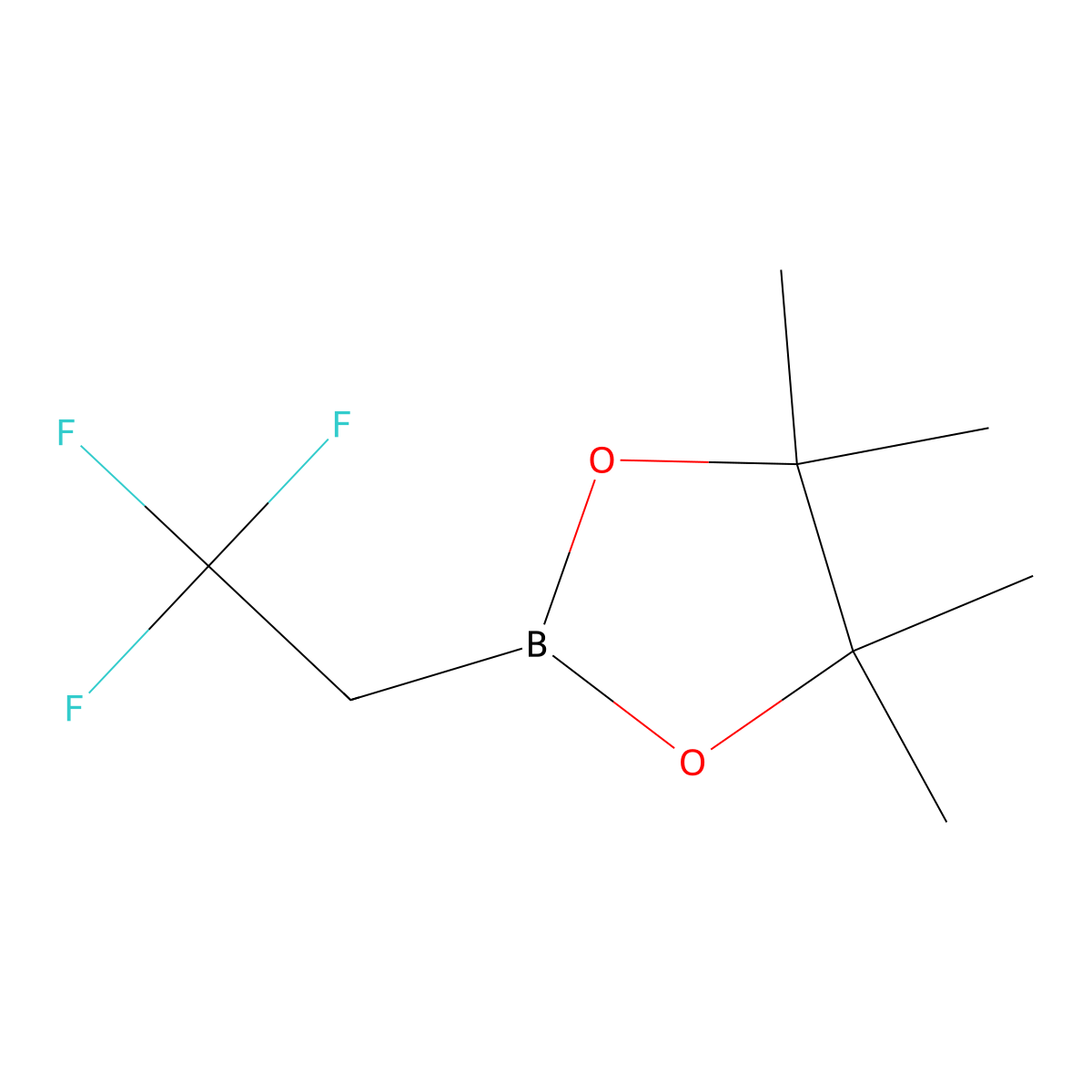 4,4,5,5-Tetramethyl-2-(2,2,2-trifluoroethyl)-1,3,2-dioxaborolane molecular structure, CAS 1450638-17-1