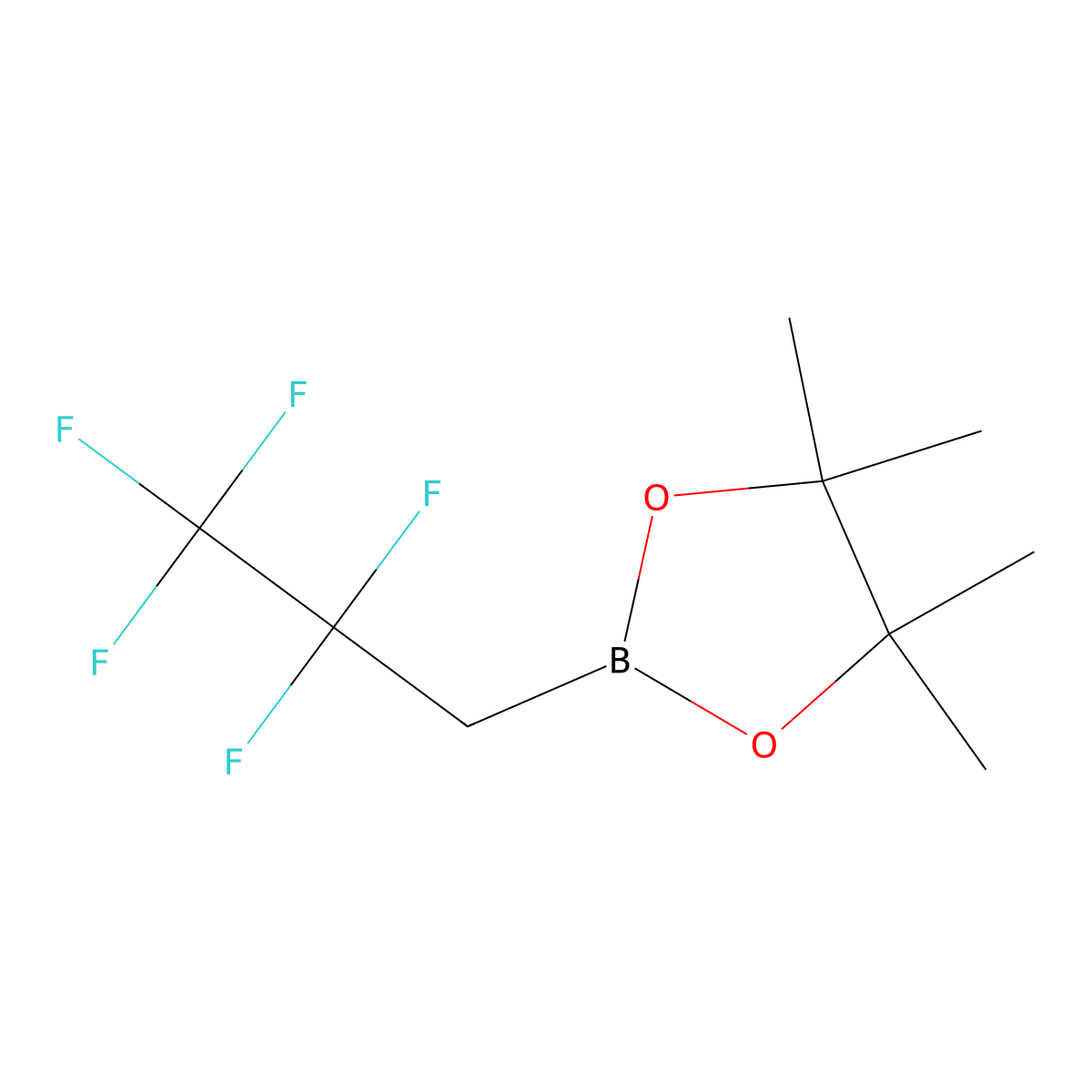 4,4,5,5-Tetramethyl-2-(2,2,3,3,3-pentafluoropropyl)-1,3,2-dioxaborolane molecular structure, CAS 1450638-18-2