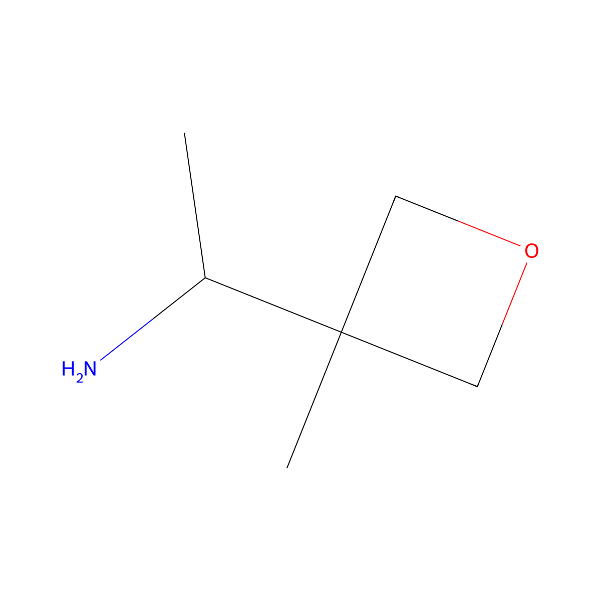 1-(3-Methyloxetan-3-yl)ethan-1-amine molecular structure, CAS 1450658-57-7