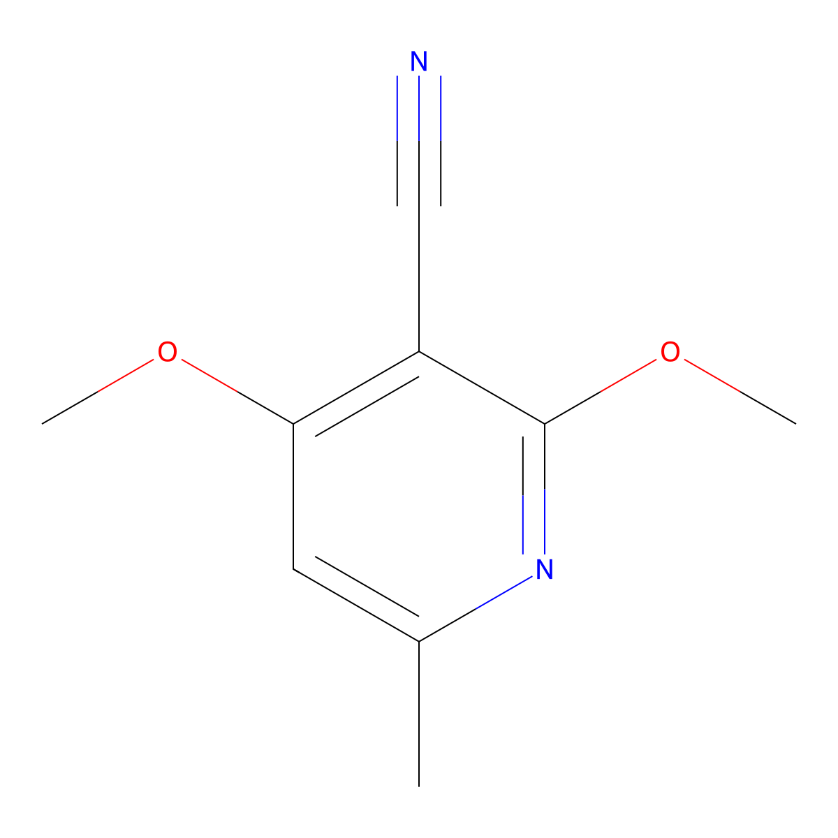 2,4-Dimethoxy-6-methylnicotinonitrile molecular structure, CAS 1450662-05-1