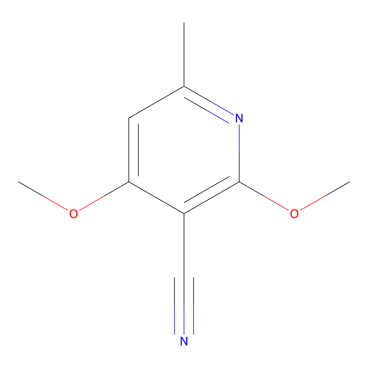 2,4-Dimethoxy-6-methylnicotinonitrile molecular structure, CAS 1450662-05-1