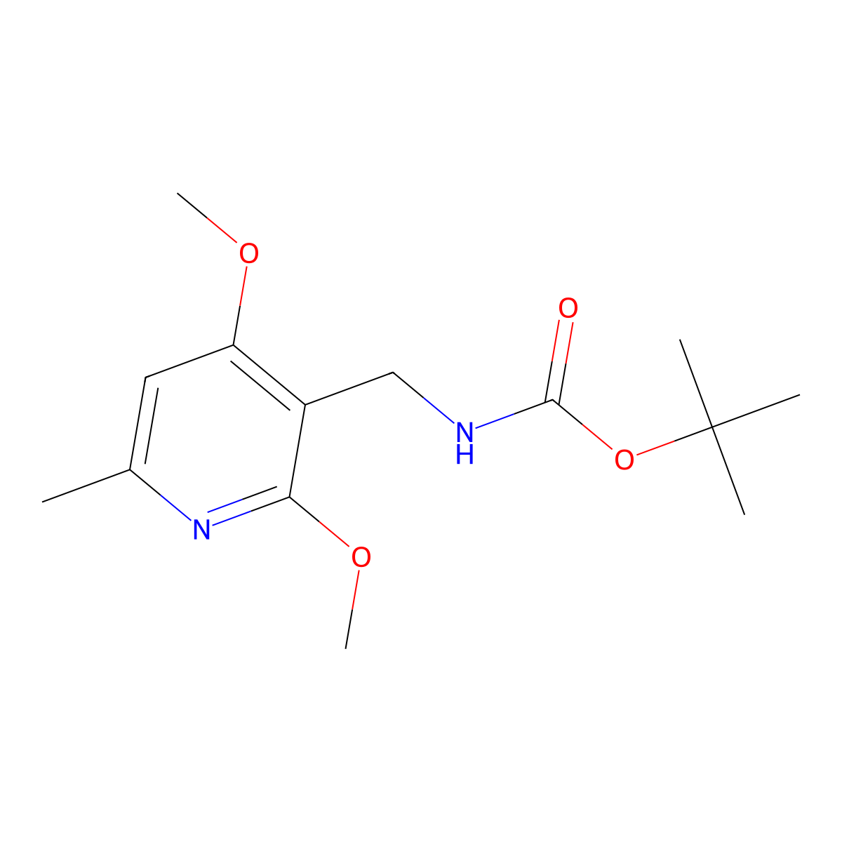 Tert-butyl ((2,4-dimethoxy-6-methylpyridin-3-yl)methyl)carbamate molecular structure, CAS 1450662-06-2