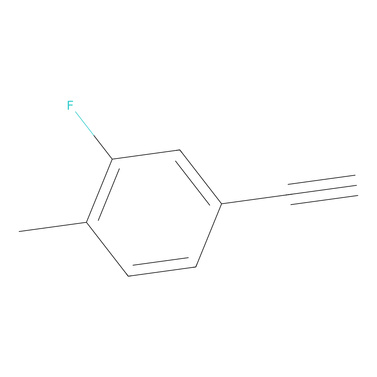 4-Ethynyl-2-fluoro-1-methylbenzene molecular structure, CAS 145069-53-0