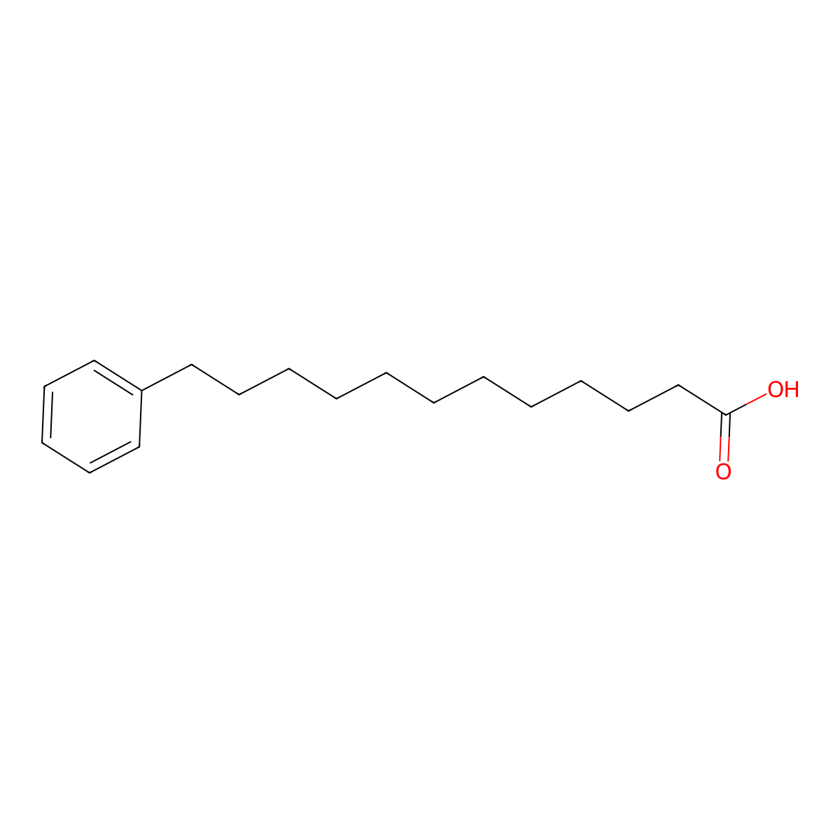12-Phenyllauric acid molecular structure, CAS 14507-27-8