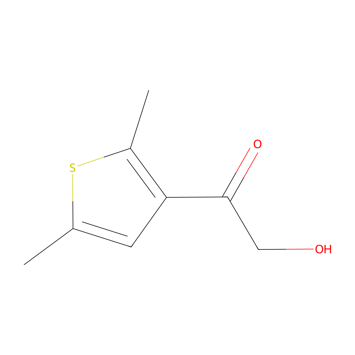 1-(2,5-Dimethyl-3-thienyl)-2-hydroxyethanone molecular structure, CAS 145070-50-4