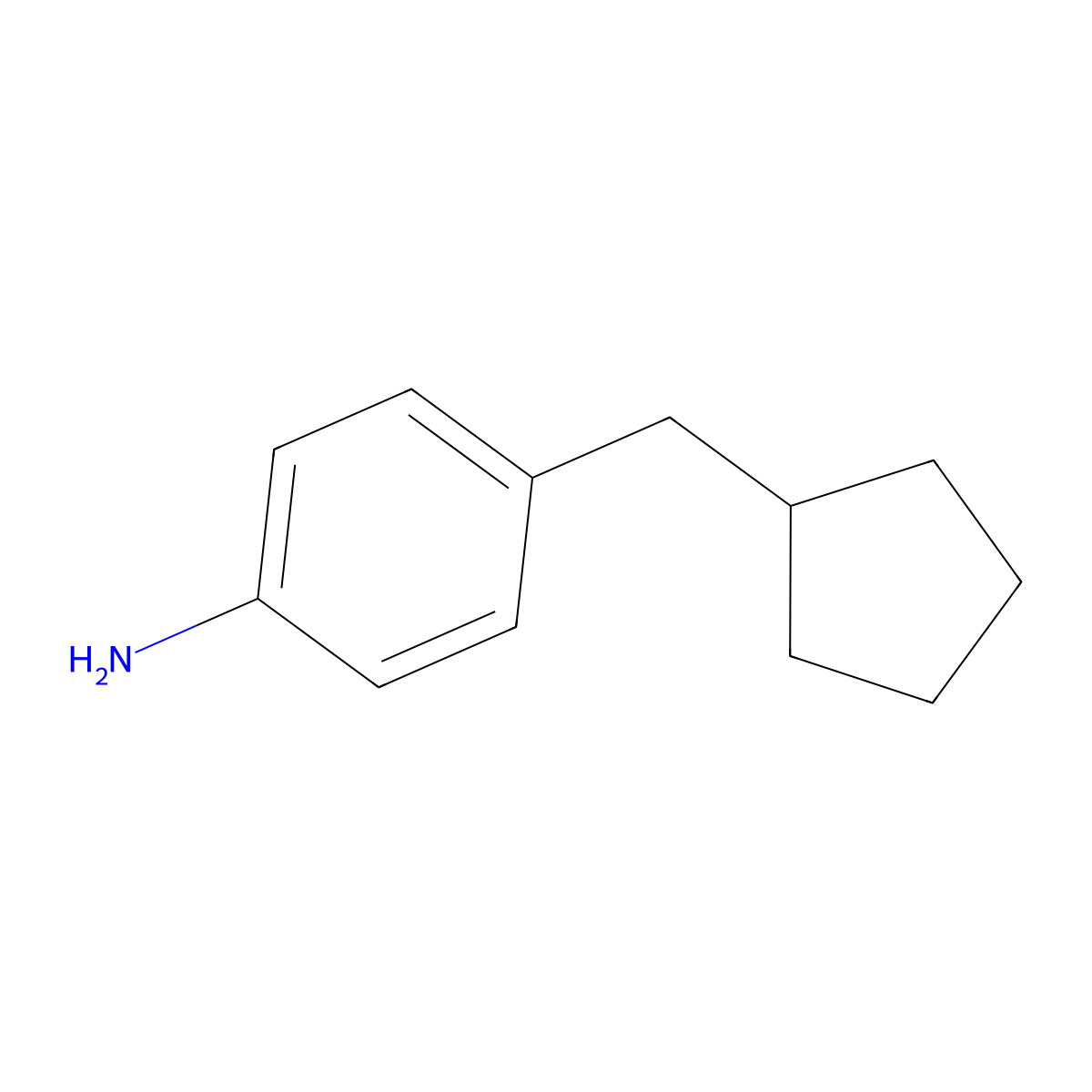 4-(Cyclopentylmethyl)aniline molecular structure, CAS 145071-72-3