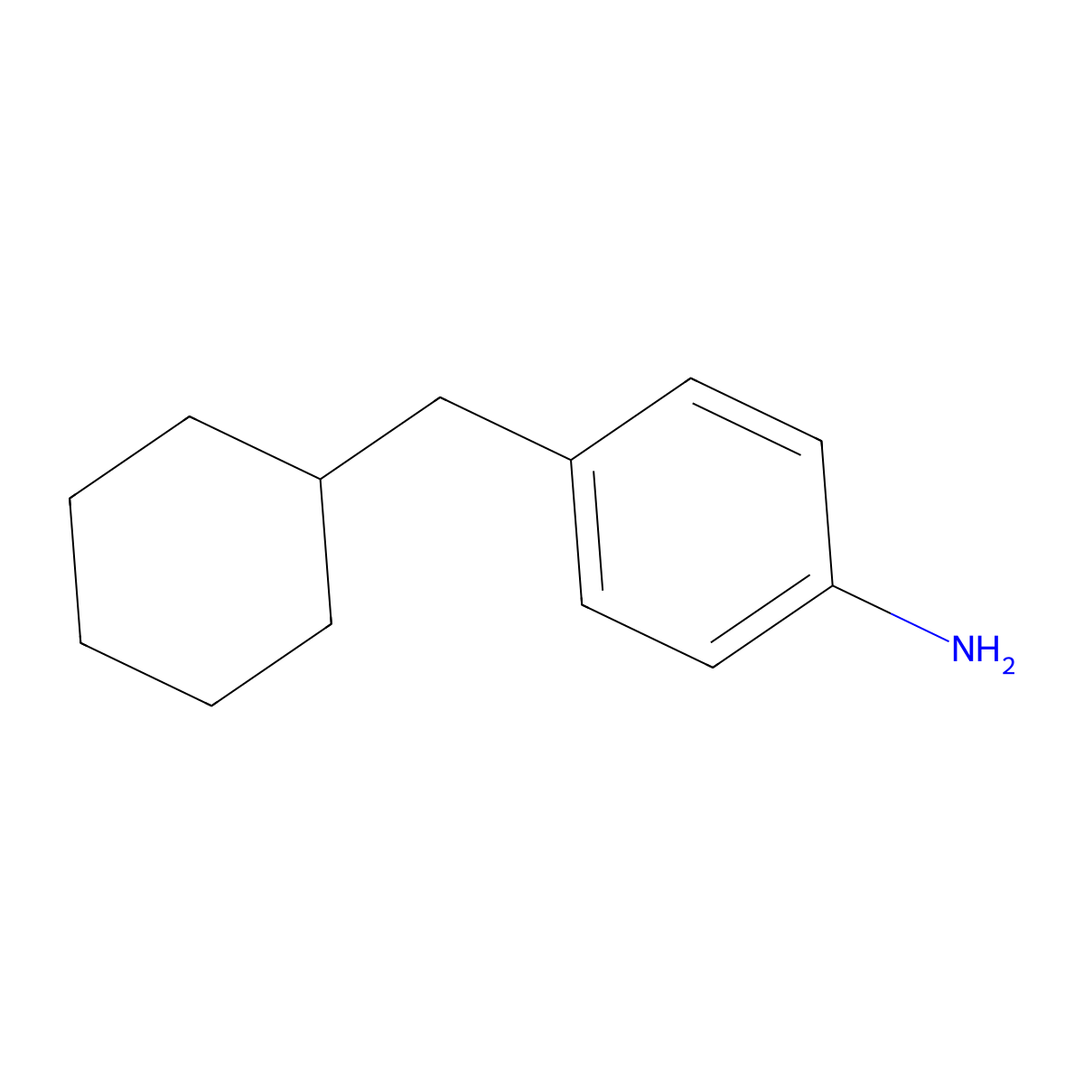 4-Cyclohexylmethylaniline molecular structure, CAS 145071-73-4