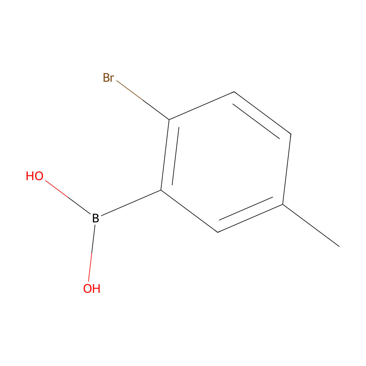 2-Bromo-5-methylphenylboronic acid molecular structure, CAS 1450711-53-1