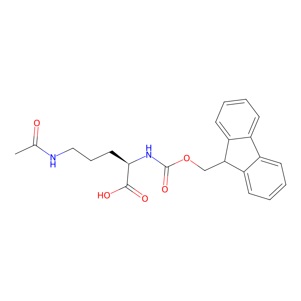 N5-Acetyl-N2-Fmoc-D-ornithine molecular structure, CAS 1450724-71-6