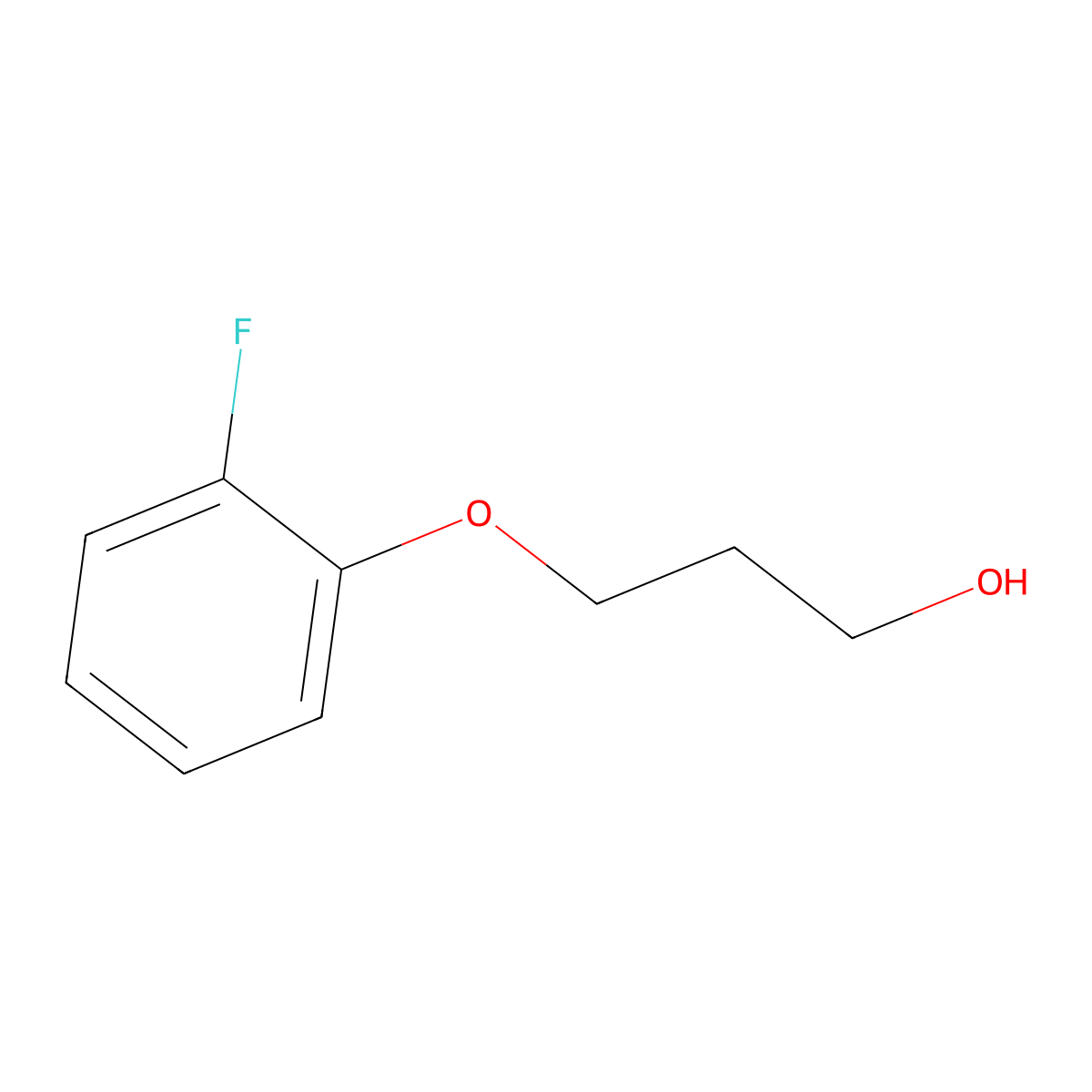 3-(2-Fluorophenoxy)propan-1-ol molecular structure, CAS 145073-40-1