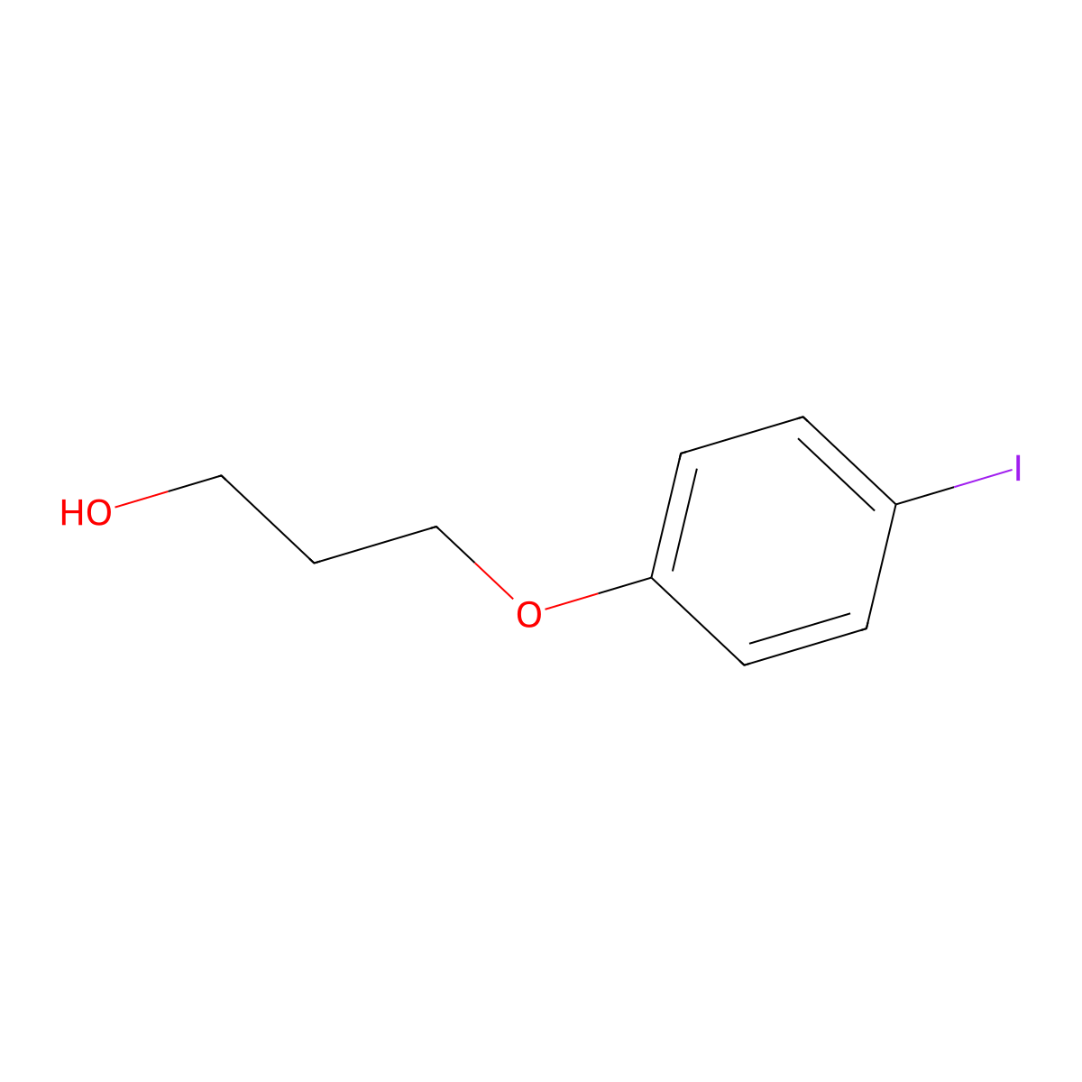 3-(4-Iodophenoxy)propan-1-ol molecular structure, CAS 145073-42-3