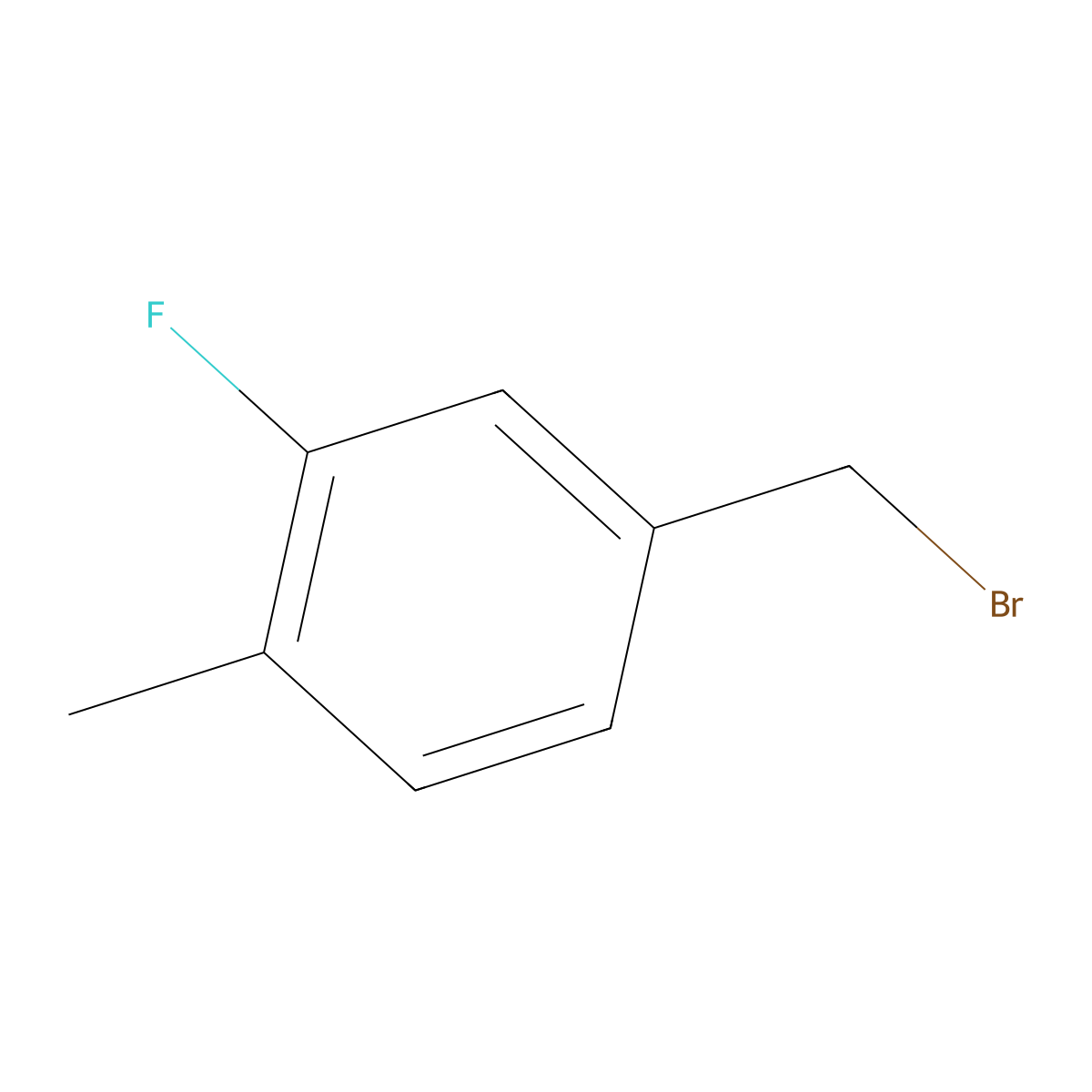 3-Fluoro-4-methylbenzyl bromide molecular structure, CAS 145075-44-1