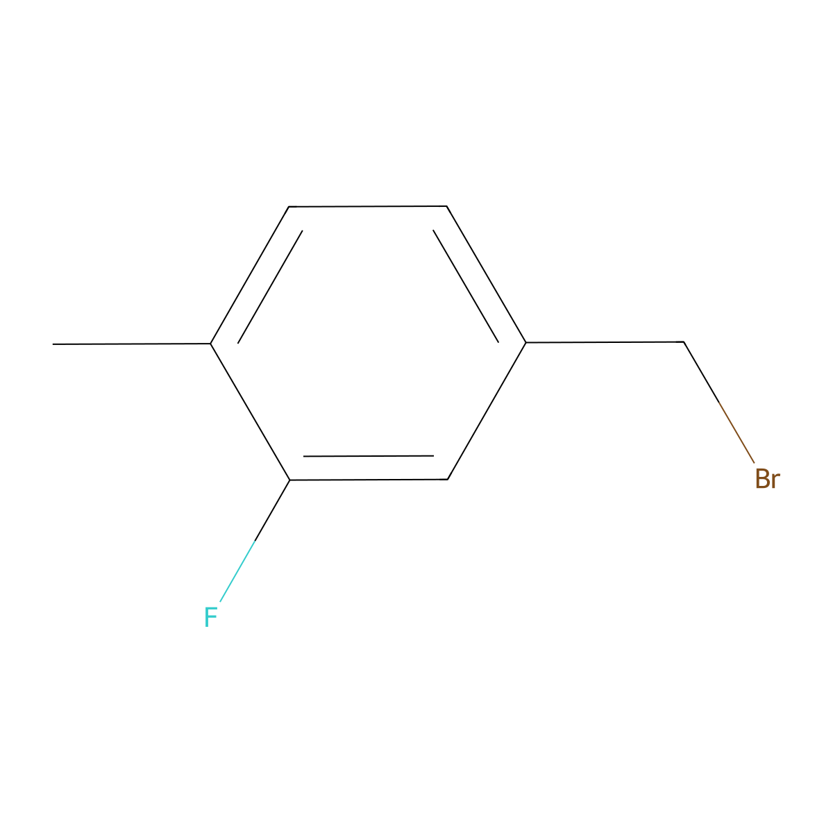 3-Fluoro-4-methylbenzyl bromide molecular structure, CAS 145075-44-1
