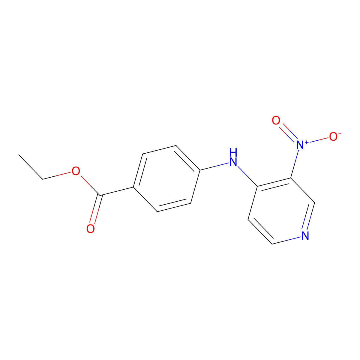 Ethyl 4-[(3-nitropyridin-4-yl)amino]benzoate molecular structure, CAS 145079-07-8