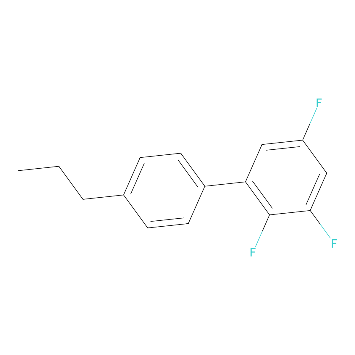 2,3,5-Trifluoro-4'-propyl-1,1'-biphenyl molecular structure, CAS 1450791-56-6