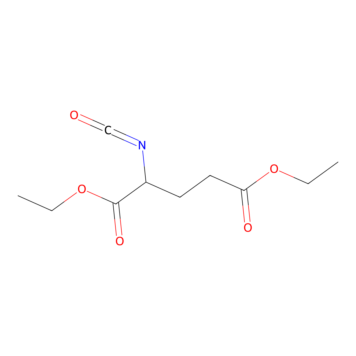 Diethyl (S)-(-)-2-Isocyanatoglutarate molecular structure, CAS 145080-95-1