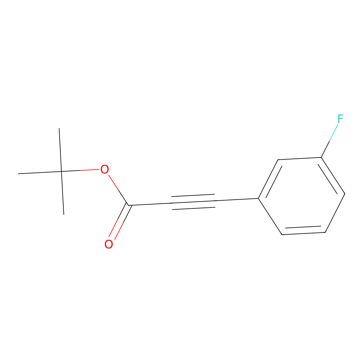 Tert-butyl 3-(3-fluorophenyl)prop-2-ynoate molecular structure, CAS 1450818-88-8