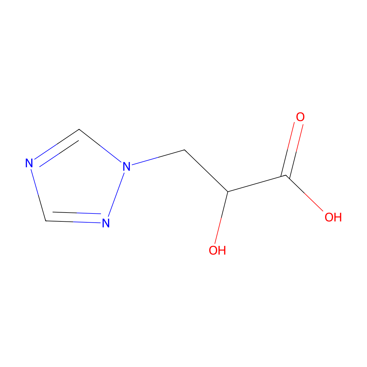 2-Hydroxy-3-(1,2,4-triazol-1-yl)propanoic acid molecular structure, CAS 1450828-63-3