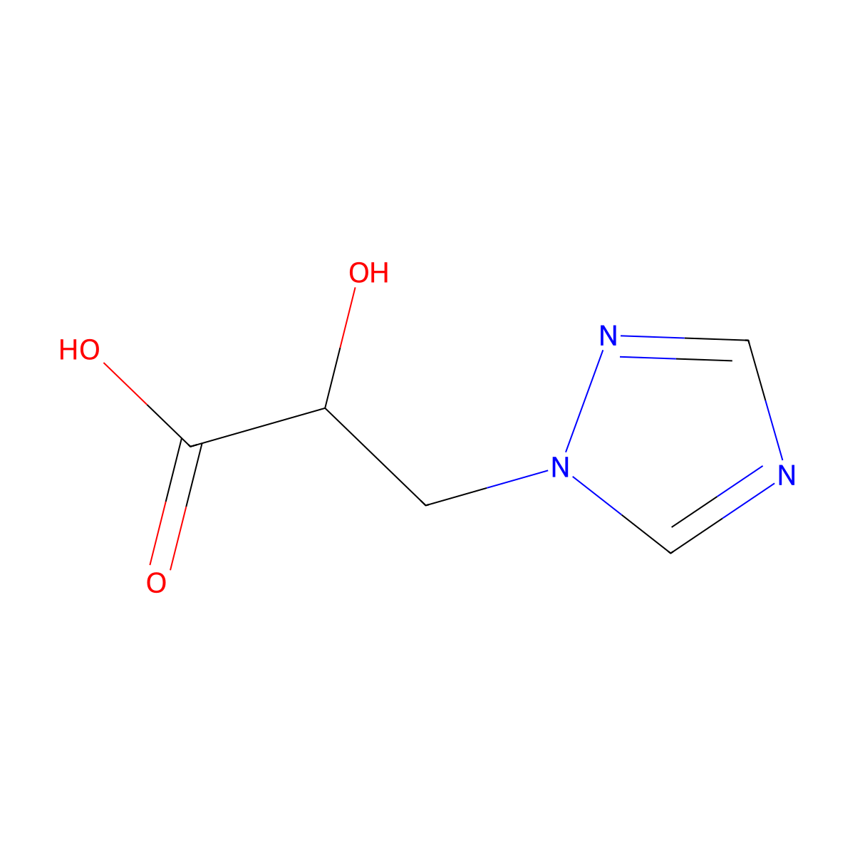2-Hydroxy-3-(1,2,4-triazol-1-yl)propanoic acid molecular structure, CAS 1450828-63-3