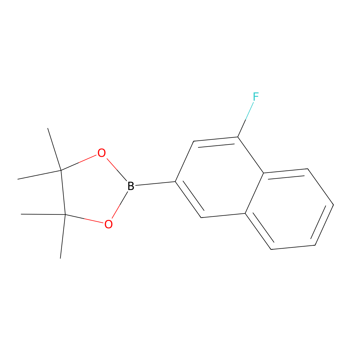 2-(4-Fluoronaphthalen-2-yl)-4,4,5,5-tetramethyl-1,3,2-dioxaborolane molecular structure, CAS 1450835-16-1