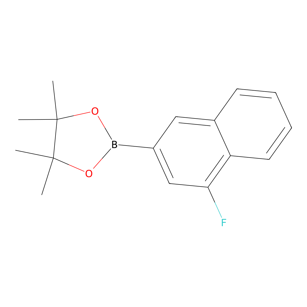 2-(4-Fluoronaphthalen-2-yl)-4,4,5,5-tetramethyl-1,3,2-dioxaborolane molecular structure, CAS 1450835-16-1