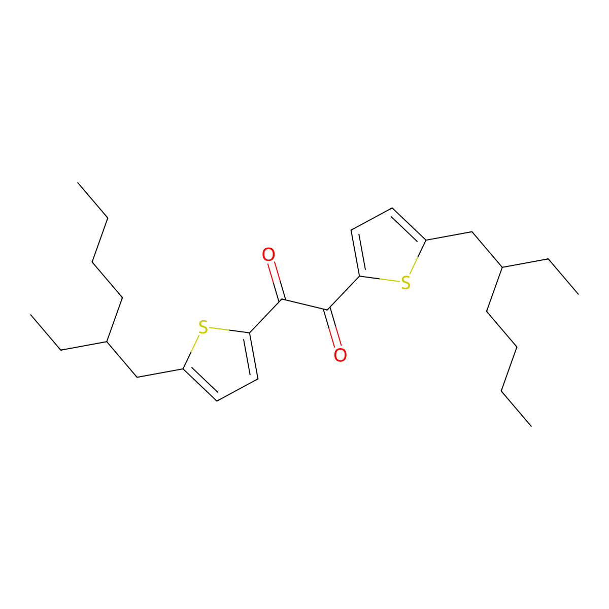 1,2-Bis(5-(2-ethylhexyl)thiophen-2-yl)ethane-1,2-dione molecular structure, CAS 1450879-08-9