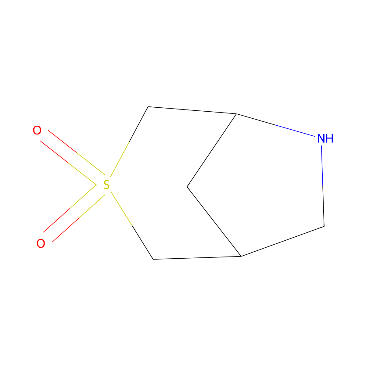 3-Thia-6-azabicyclo[3.2.1]octane, 3,3-dioxide molecular structure, CAS 1450891-31-2