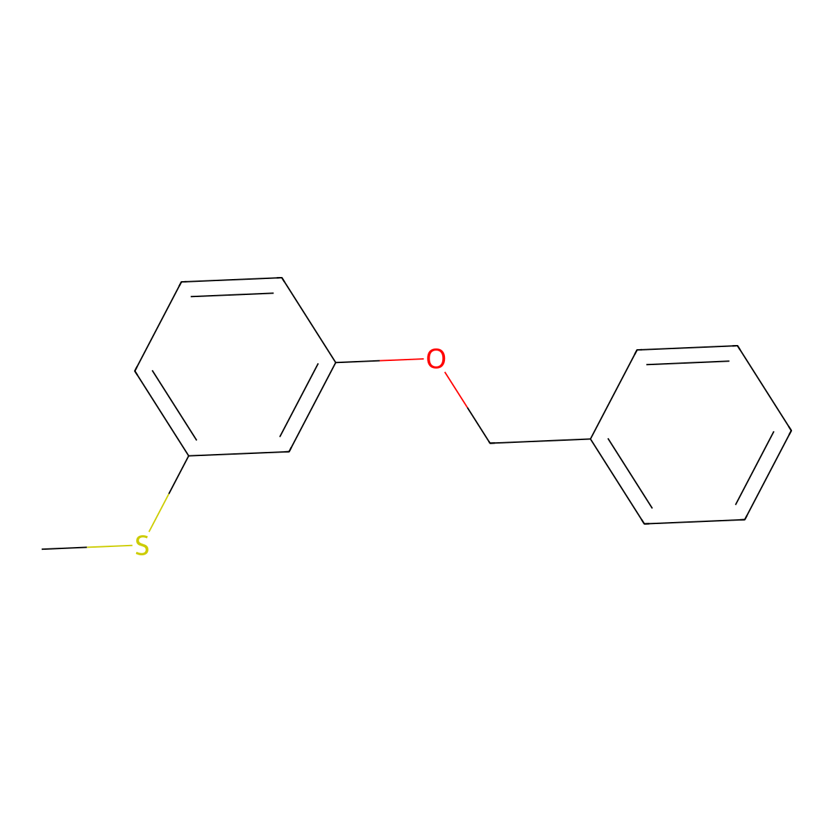 (3-(Benzyloxy)phenyl)(methyl)sulfane molecular structure, CAS 1450897-58-1