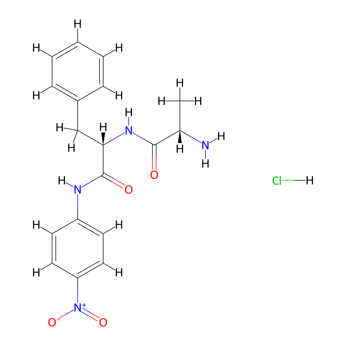 H-Ala-Phe-pNA . HCl molecular structure, CAS 145090-14-8