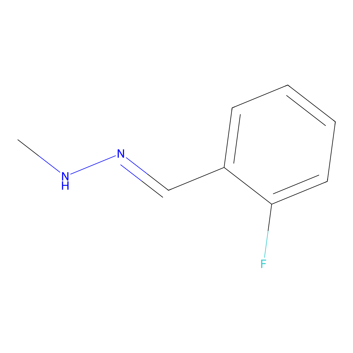 (E)-1-[(2-Fluorophenyl)methylidene]-2-methylhydrazine molecular structure, CAS 1450908-96-9