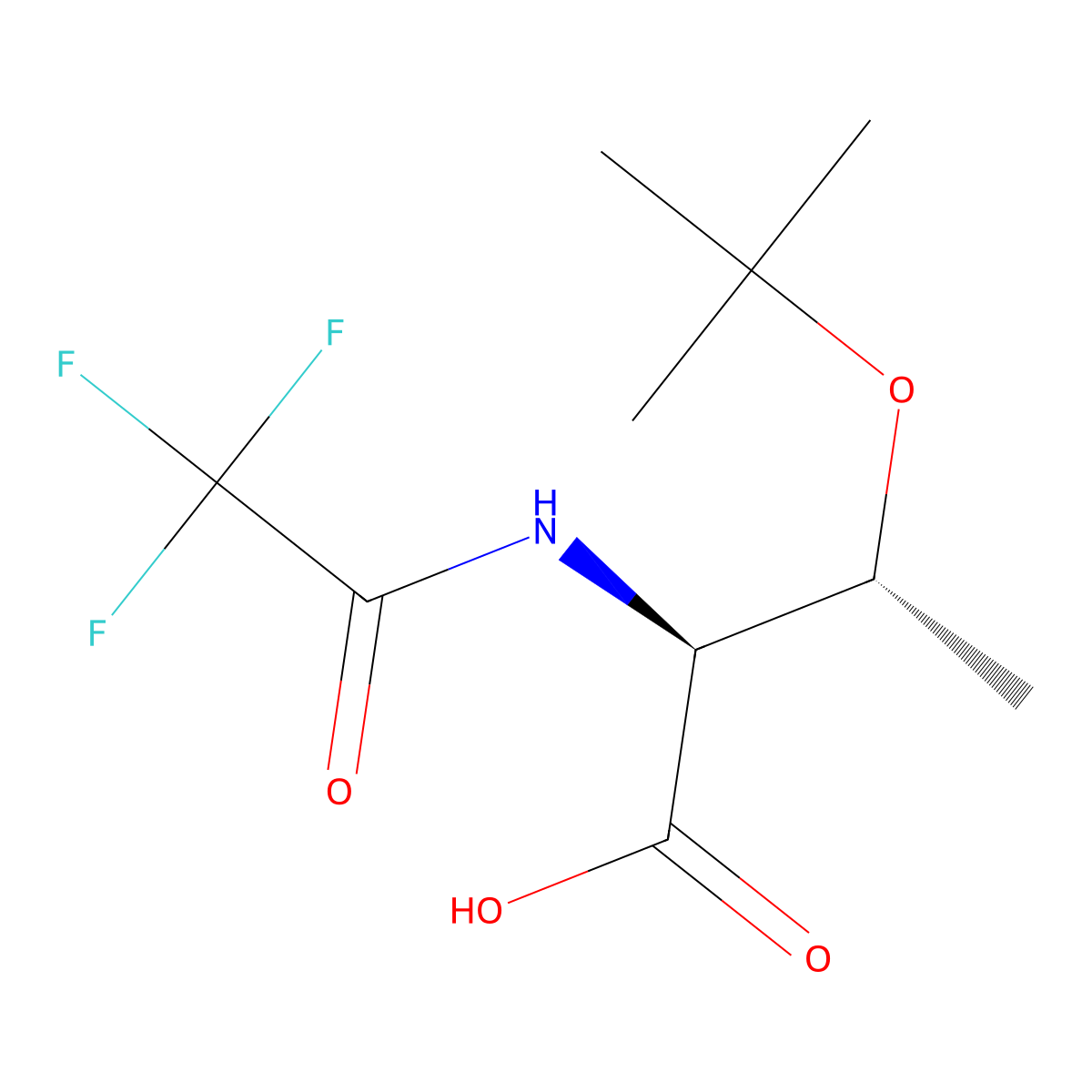 (2S,3R)-3-(tert-butoxy)-2-(trifluoroacetamido)butanoic acid molecular structure, CAS 1450917-28-8