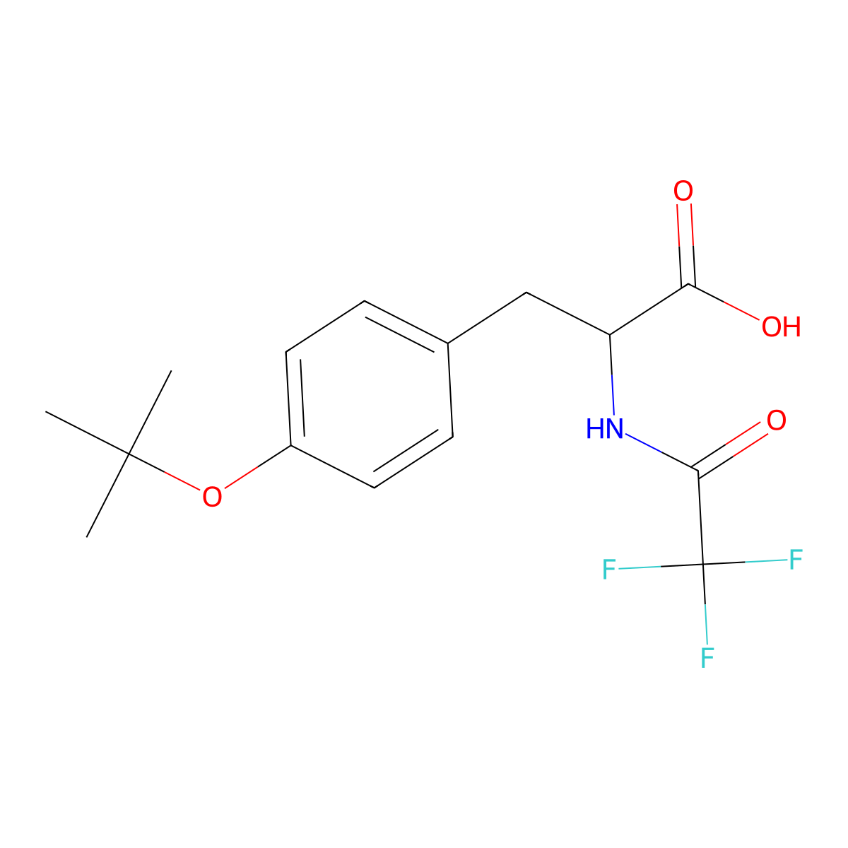 O-(1,1-Dimethylethyl)-N-(2,2,2-trifluoroacetyl)-L-tyrosine molecular structure, CAS 1450917-30-2