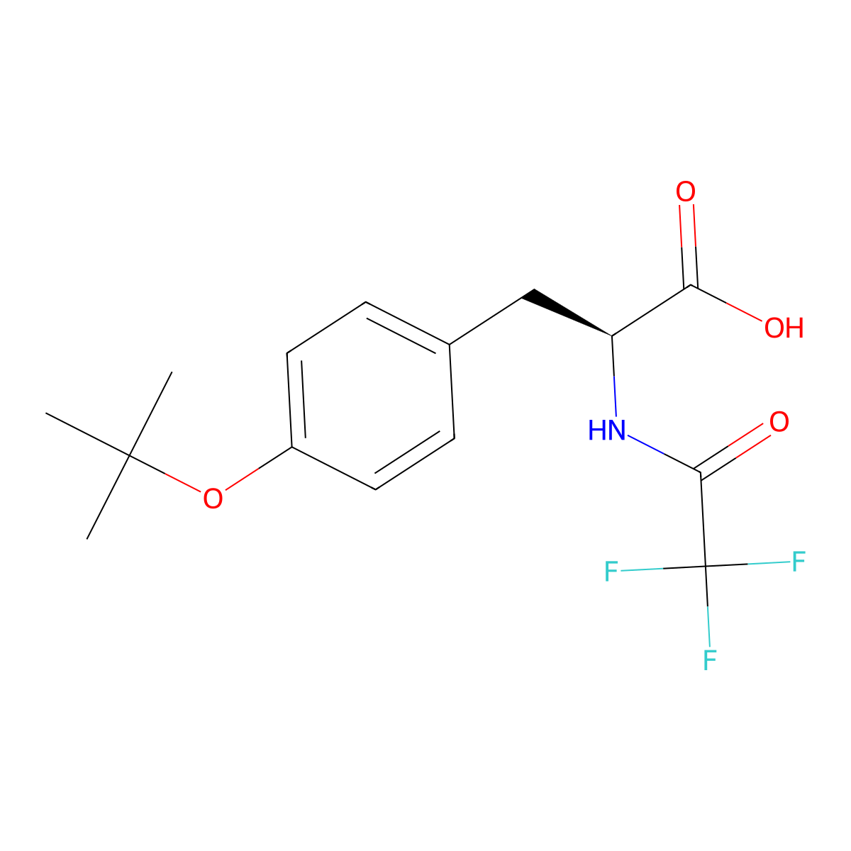 O-(1,1-Dimethylethyl)-N-(2,2,2-trifluoroacetyl)-L-tyrosine molecular structure, CAS 1450917-30-2
