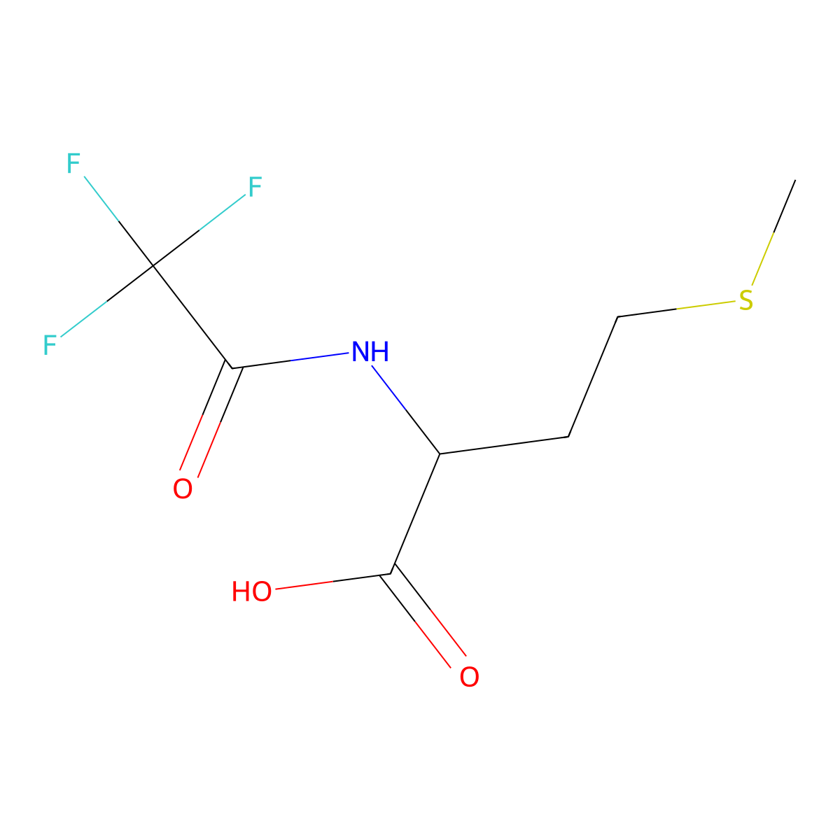 (2R)-4-(methylsulfanyl)-2-(trifluoroacetamido)butanoic acid molecular structure, CAS 1450917-40-4