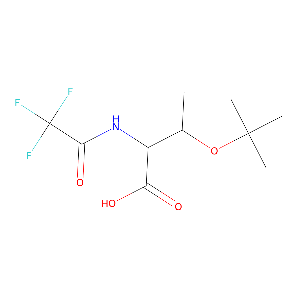 (2R,3S)-3-(tert-butoxy)-2-(trifluoroacetamido)butanoic acid molecular structure, CAS 1450917-42-6