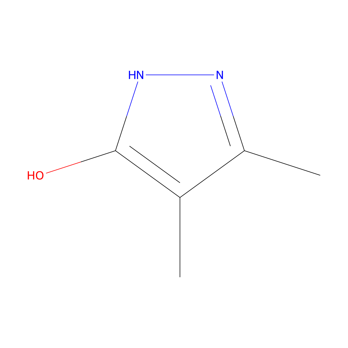 3,4-dimethyl-1H-pyrazol-5-ol molecular structure, CAS 145092-15-5