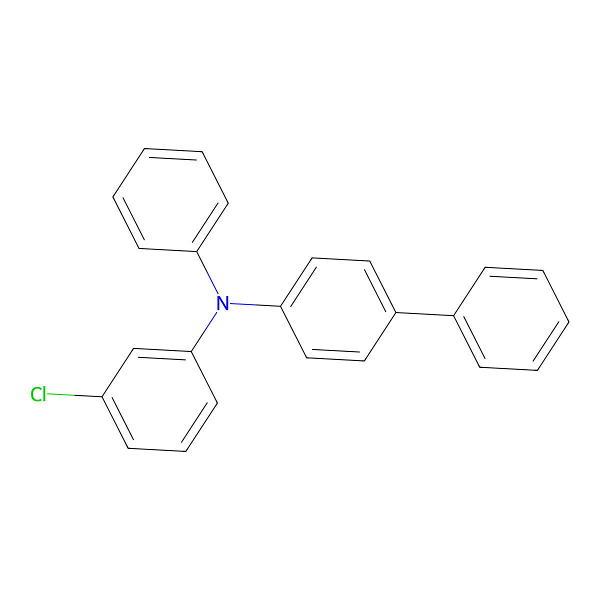 N-(3-Chlorophenyl)-N-phenyl-[1,1'-biphenyl]-4-amine molecular structure, CAS 1450928-12-7