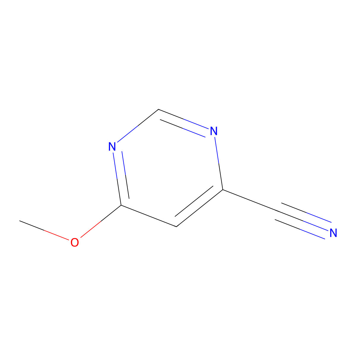 6-Methoxypyrimidine-4-carbonitrile molecular structure, CAS 1450930-95-6