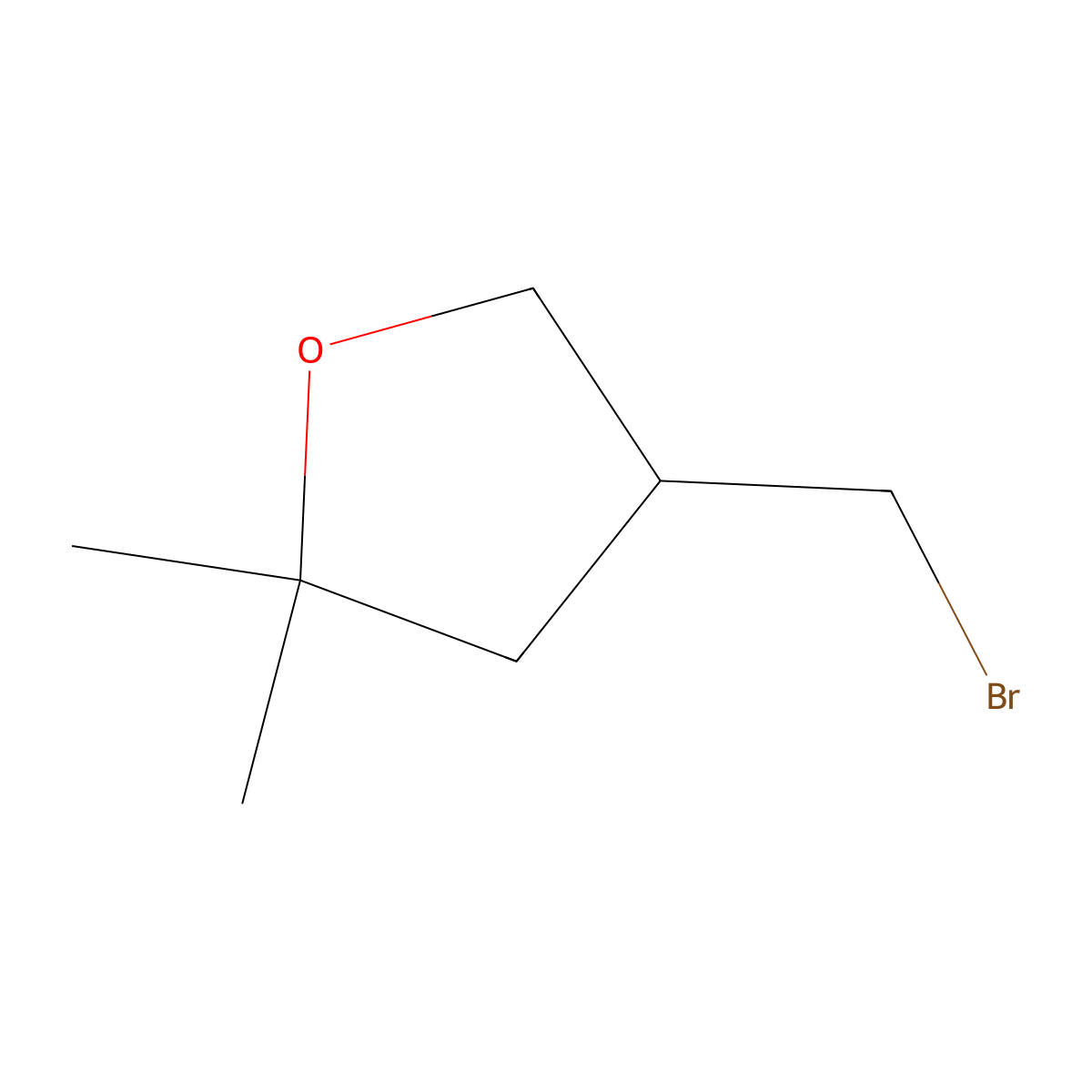 4-(Bromomethyl)-2,2-dimethyloxolane molecular structure, CAS 1450932-11-2