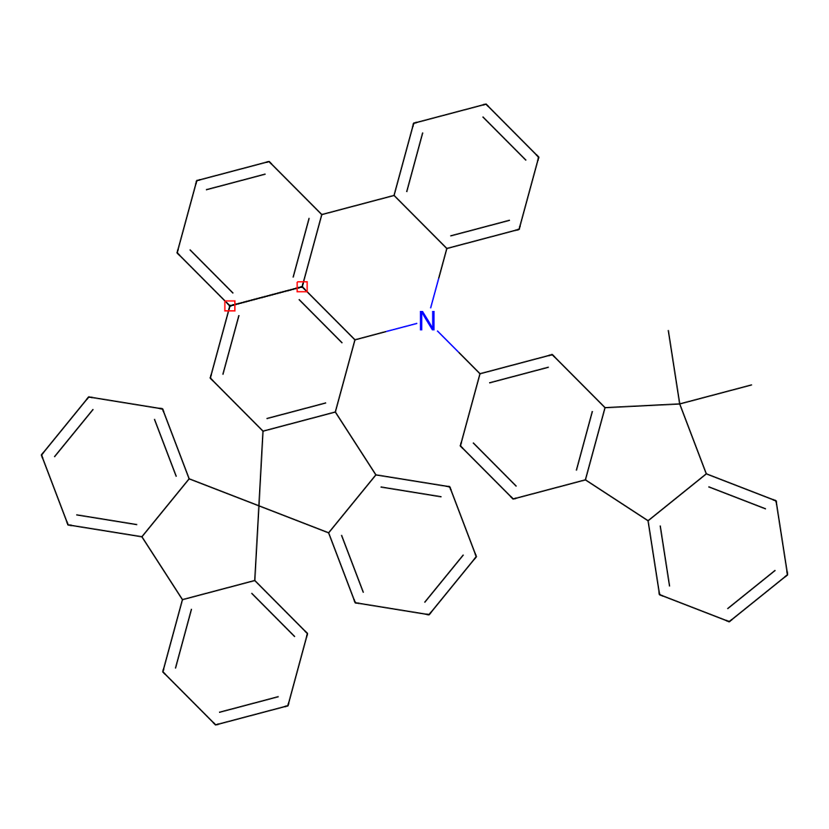 Biphenyl-2-yl-(9,9-dimethyl-9H-fluoren-2-yl)-(9,9'-spirobifluoren-4-yl)-amine molecular structure, CAS 1450933-44-4